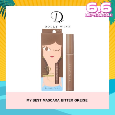 DOLLY WINK My Best Mascara Waterproof Colour Mascara Bitter Greige 1s (Expiry: Feb`2026)