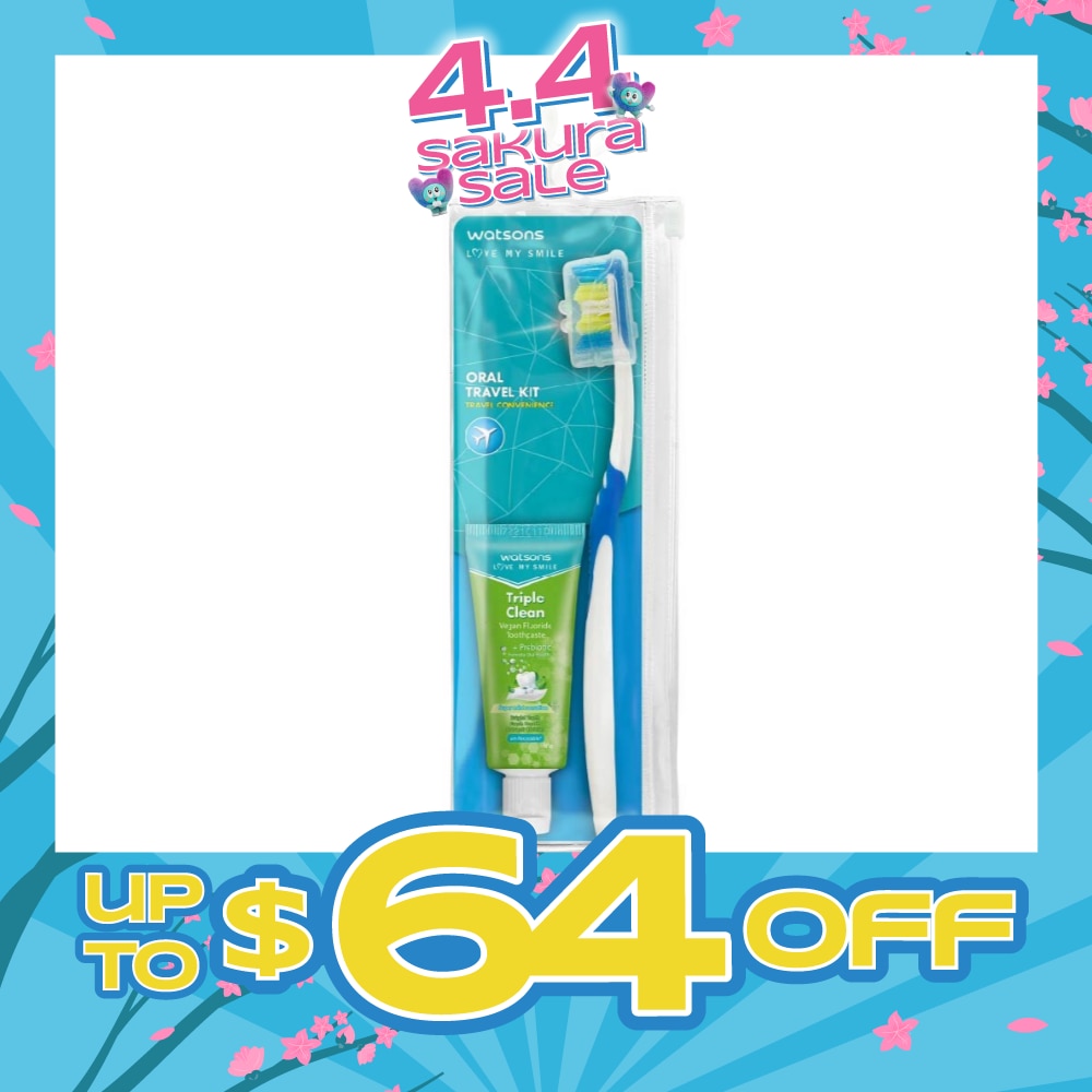 Oral Travel Pack Kit (Toothbrush With Hygienic Cap+Triple Clean Vegan Fluoride Toothpaste 30g) 1s