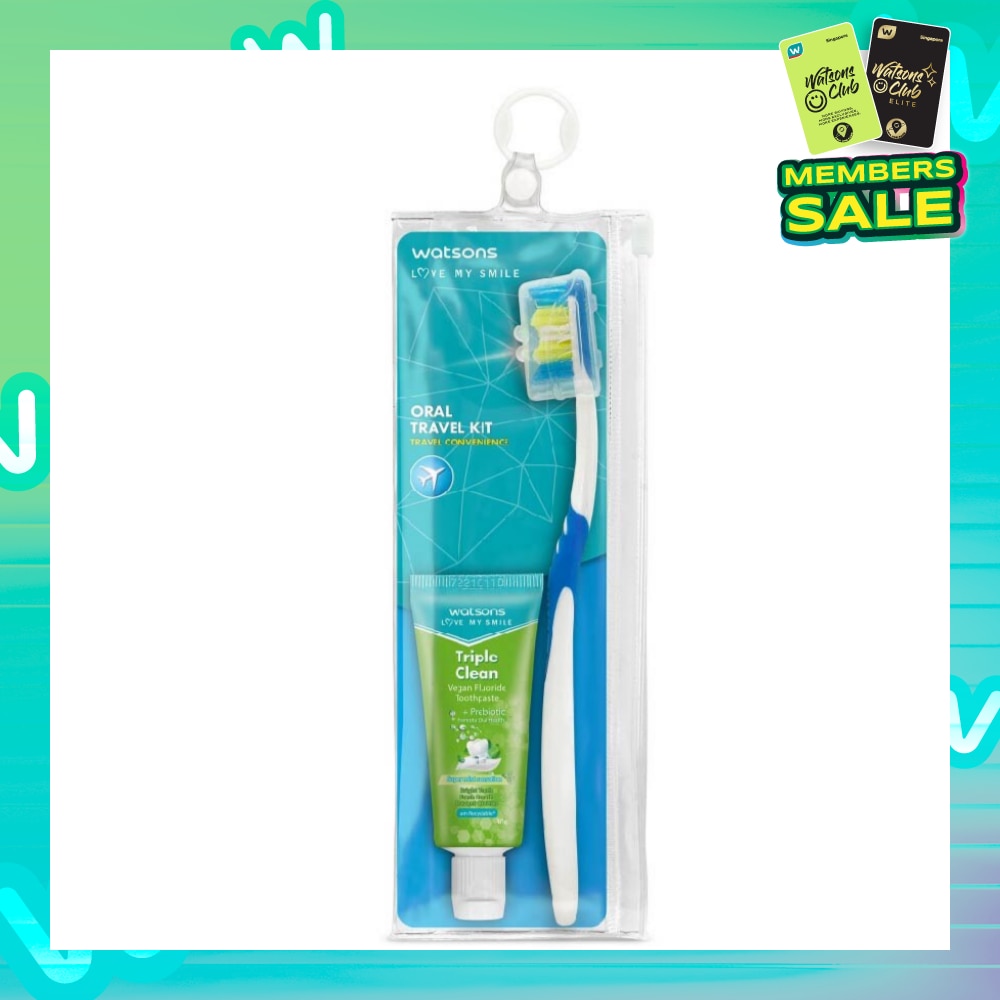 Oral Travel Pack Kit (Toothbrush With Hygienic Cap+Triple Clean Vegan Fluoride Toothpaste 30g) 1s