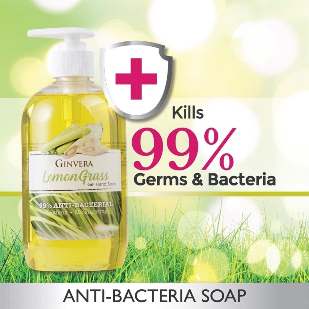 Lemongrass 99% Anti-Bacterial Soothing Moisturizng Gel Hand Soap 500g