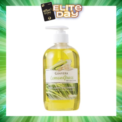GINVERA - Lemongrass 99% Anti-Bacterial Soothing Moisturizng Gel Hand Soap 500g