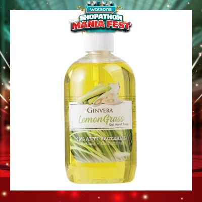 GINVERA - Lemongrass 99% Anti-Bacterial Soothing Moisturizng Gel Hand Soap 500g