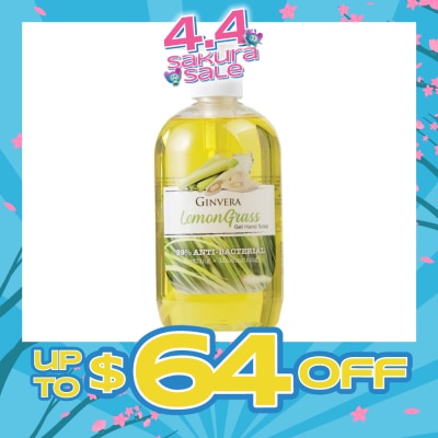 GINVERA - Lemongrass 99% Anti-Bacterial Soothing Moisturizng Gel Hand Soap 500g