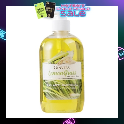 GINVERA Lemongrass 99% Anti-Bacterial Soothing Moisturizng Gel Hand Soap 500g