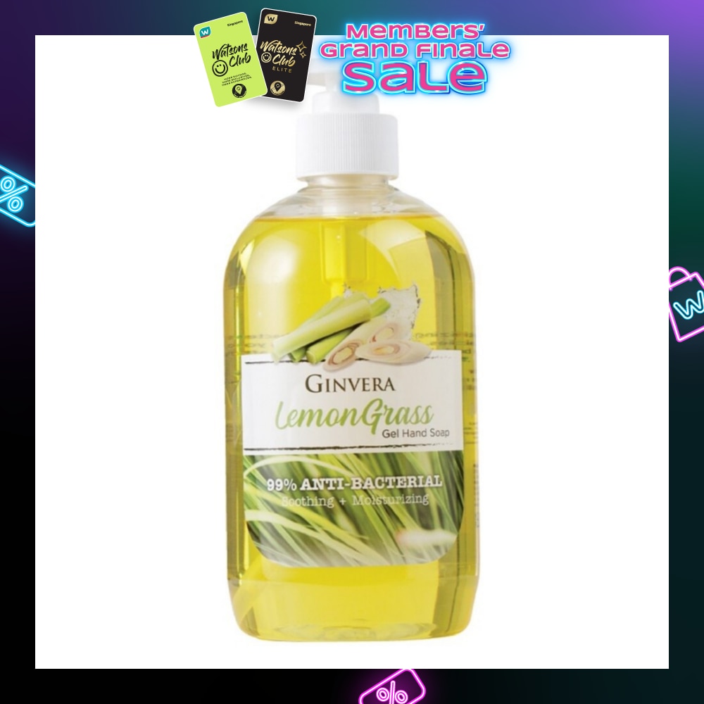 Lemongrass 99% Anti-Bacterial Soothing Moisturizng Gel Hand Soap 500g