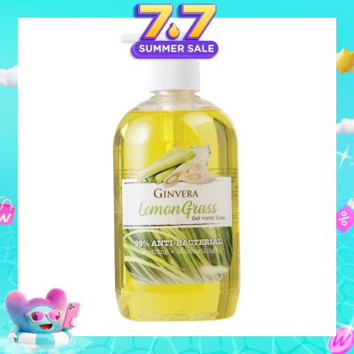 GINVERA - Lemongrass 99% Anti-Bacterial Soothing Moisturizng Gel Hand Soap 500g
