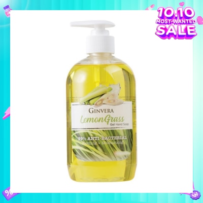 GINVERA Lemongrass 99% Anti-Bacterial Soothing Moisturizng Gel Hand Soap 500g