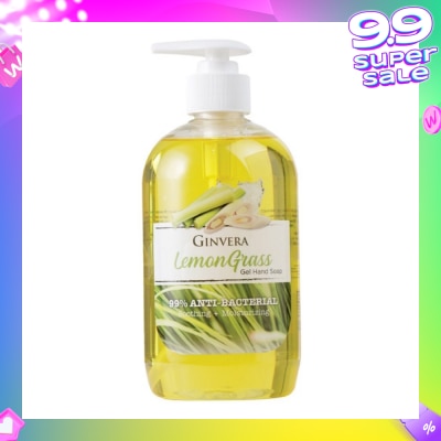 GINVERA Lemongrass 99% Anti-Bacterial Soothing Moisturizng Gel Hand Soap 500g