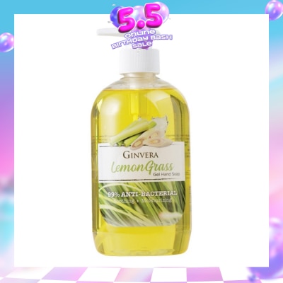 GINVERA - Lemongrass 99% Anti-Bacterial Soothing Moisturizng Gel Hand Soap 500g