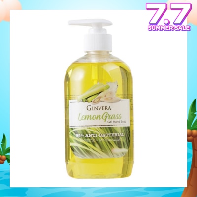 GINVERA Lemongrass 99% Anti-Bacterial Soothing Moisturizng Gel Hand Soap 500g
