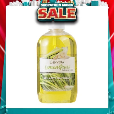 GINVERA - Lemongrass 99% Anti-Bacterial Soothing Moisturizng Gel Hand Soap 500g