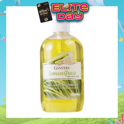 GINVERA - Lemongrass 99% Anti-Bacterial Soothing Moisturizng Gel Hand Soap 500g