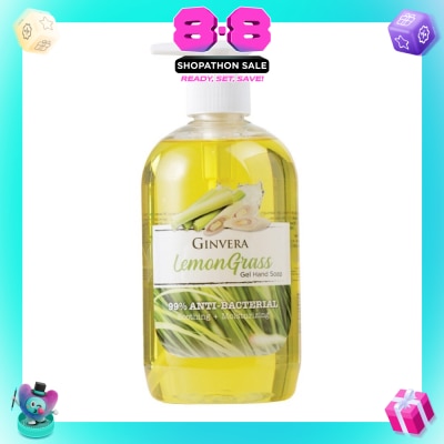 GINVERA - Lemongrass 99% Anti-Bacterial Soothing Moisturizng Gel Hand Soap 500g