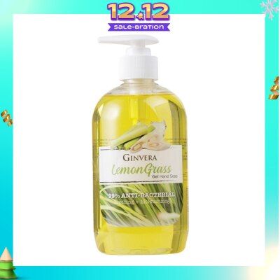 GINVERA Lemongrass 99% Anti-Bacterial Soothing Moisturizng Gel Hand Soap 500g