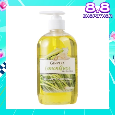 GINVERA Lemongrass 99% Anti-Bacterial Soothing Moisturizng Gel Hand Soap 500g