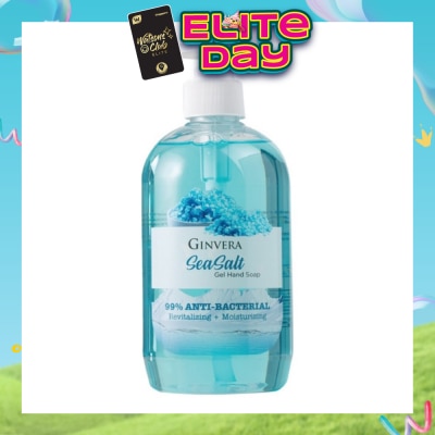GINVERA - Sea Salt 99% Anti-Bacterial Revitalizing Moisturizng Gel Hand Soap 500g
