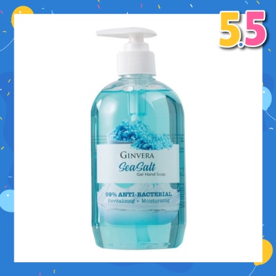 GINVERA Sea Salt 99% Anti-Bacterial Revitalizing Moisturizng Gel Hand Soap 500g