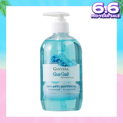 GINVERA Sea Salt 99% Anti-Bacterial Revitalizing Moisturizng Gel Hand Soap 500g