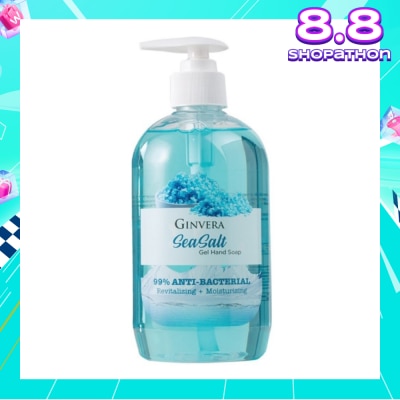 GINVERA Sea Salt 99% Anti-Bacterial Revitalizing Moisturizng Gel Hand Soap 500g
