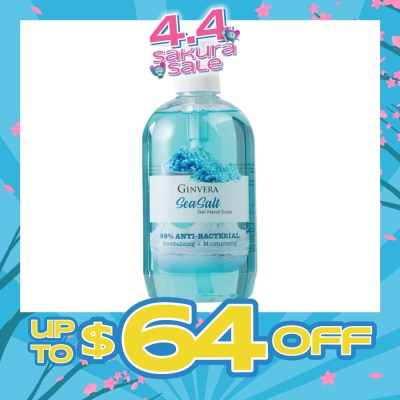 GINVERA - Sea Salt 99% Anti-Bacterial Revitalizing Moisturizng Gel Hand Soap 500g