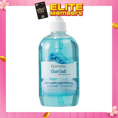 GINVERA Sea Salt 99% Anti-Bacterial Revitalizing Moisturizng Gel Hand Soap 500g