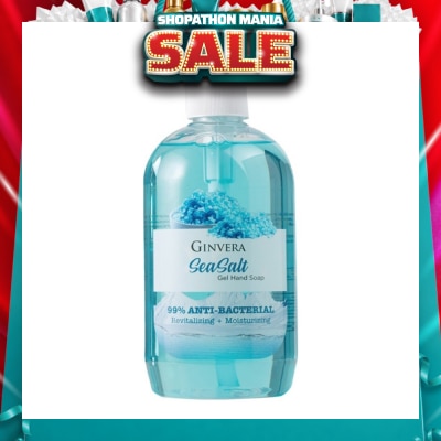 GINVERA - Sea Salt 99% Anti-Bacterial Revitalizing Moisturizng Gel Hand Soap 500g