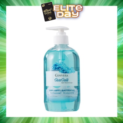 GINVERA - Sea Salt 99% Anti-Bacterial Revitalizing Moisturizng Gel Hand Soap 500g