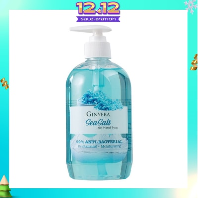 GINVERA Sea Salt 99% Anti-Bacterial Revitalizing Moisturizng Gel Hand Soap 500g