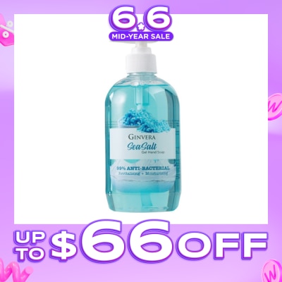 GINVERA - Sea Salt 99% Anti-Bacterial Revitalizing Moisturizng Gel Hand Soap 500g