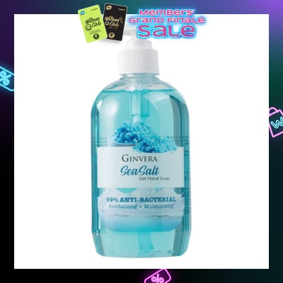 GINVERA Sea Salt 99% Anti-Bacterial Revitalizing Moisturizng Gel Hand Soap 500g