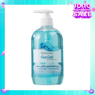 GINVERA Sea Salt 99% Anti-Bacterial Revitalizing Moisturizng Gel Hand Soap 500g
