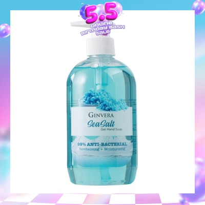 GINVERA - Sea Salt 99% Anti-Bacterial Revitalizing Moisturizng Gel Hand Soap 500g