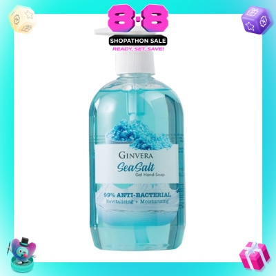 GINVERA - Sea Salt 99% Anti-Bacterial Revitalizing Moisturizng Gel Hand Soap 500g