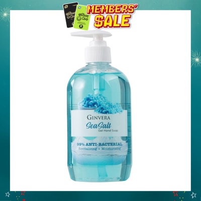 GINVERA - Sea Salt 99% Anti-Bacterial Revitalizing Moisturizng Gel Hand Soap 500g