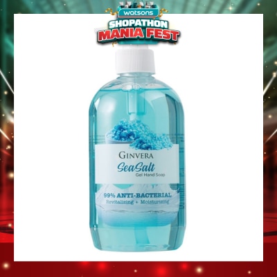 GINVERA - Sea Salt 99% Anti-Bacterial Revitalizing Moisturizng Gel Hand Soap 500g