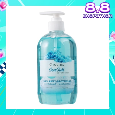 GINVERA Sea Salt 99% Anti-Bacterial Revitalizing Moisturizng Gel Hand Soap 500g