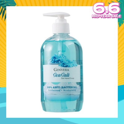 GINVERA Sea Salt 99% Anti-Bacterial Revitalizing Moisturizng Gel Hand Soap 500g