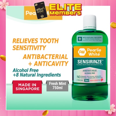 PEARLIE WHITE® Sensirinze Fluoride Mouth Rinse 750ml
