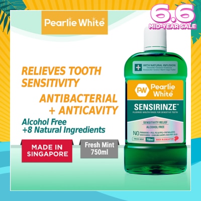 PEARLIE WHITE® Sensirinze Fluoride Mouth Rinse 750ml