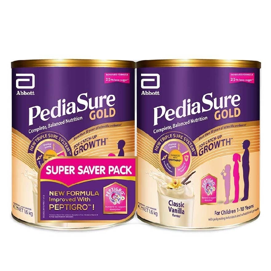 Peptigro Vanilla Twinpack Set, For Children 1 To 10 Years Old, (1.6kg) 2s