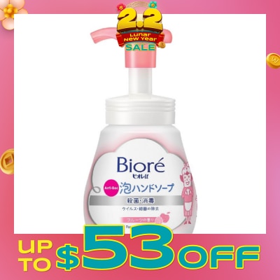 BIORE Instant Foaming Hand Wash Fruity (Anti Bacterial) 240ml