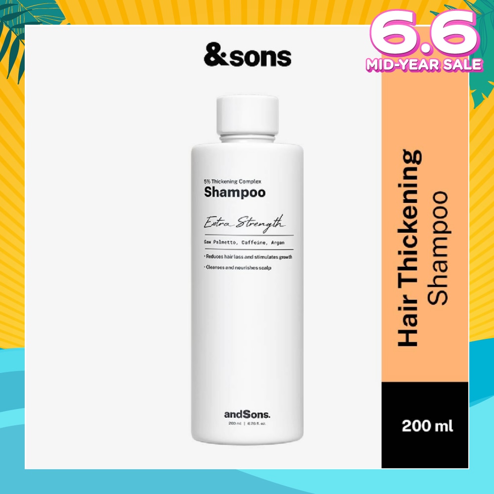 Anti Hair Loss 5% Thickening Complex Shampoo (For Men's Hair Growth) 200ml
