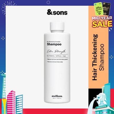 ANDSONS Anti Hair Loss 5% Thickening Complex Shampoo (For Men's Hair Growth) 200ml