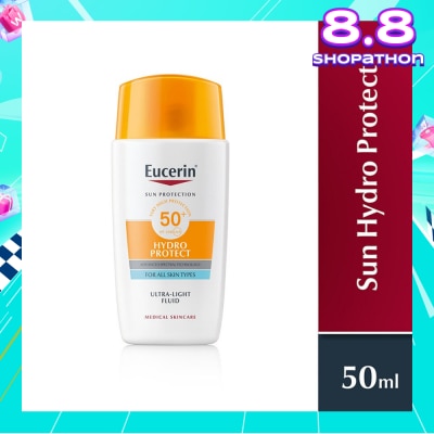 EUCERIN Sun Face Hydro Protect Ultra Light Fluid Spf 50+ (Protects All Skin Types From Sun Burn And Sun Induced Skin Damage, Even Sensitive Skin) 50ml