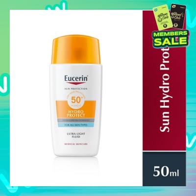 EUCERIN Sun Face Hydro Protect Ultra Light Fluid Spf 50+ (Protects All Skin Types From Sun Burn And Sun Induced Skin Damage, Even Sensitive Skin) 50ml