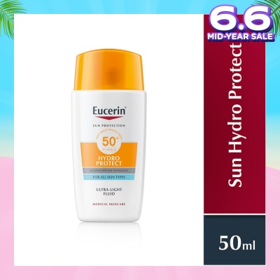 EUCERIN Sun Face Hydro Protect Ultra Light Fluid Spf 50+ (Protects All Skin Types From Sun Burn And Sun Induced Skin Damage, Even Sensitive Skin) 50ml