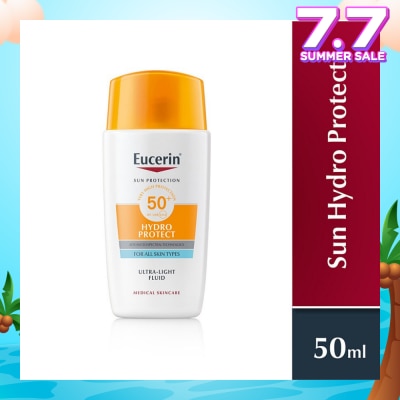 EUCERIN Sun Face Hydro Protect Ultra Light Fluid Spf 50+ (Protects All Skin Types From Sun Burn And Sun Induced Skin Damage, Even Sensitive Skin) 50ml