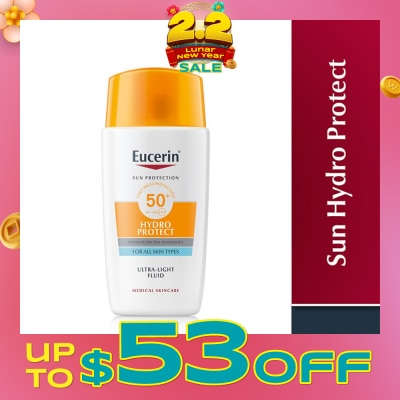 EUCERIN Sun Face Hydro Protect Ultra Light Fluid Spf 50+ (Protects All Skin Types From Sun Burn And Sun Induced Skin Damage, Even Sensitive Skin) 50ml