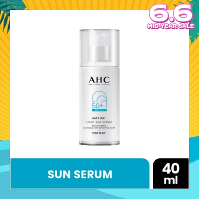 AHC Safe On Brightening Light Sun Serum SPF50+ PA++++ (For Sensitive Skin) 40ml