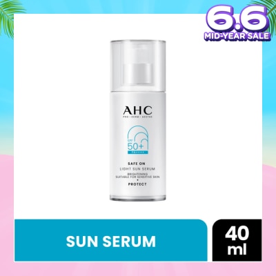 AHC Safe On Brightening Light Sun Serum SPF50+ PA++++ (For Sensitive Skin) 40ml